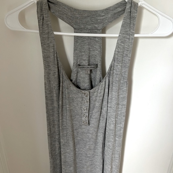 People Like Frank Gray Racer Back Sleeveless Dress Small S Casual Swing - Picture 3 of 8